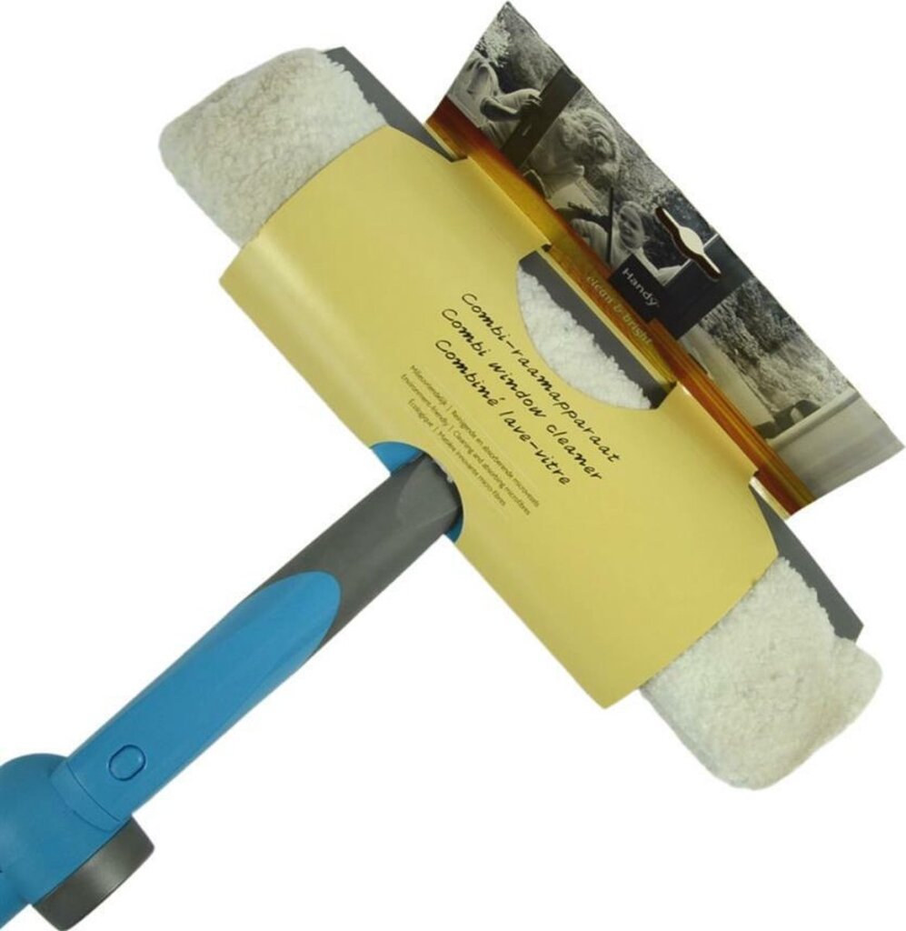 Handige raamwisser met telescooparm 150 cm blauw grijs