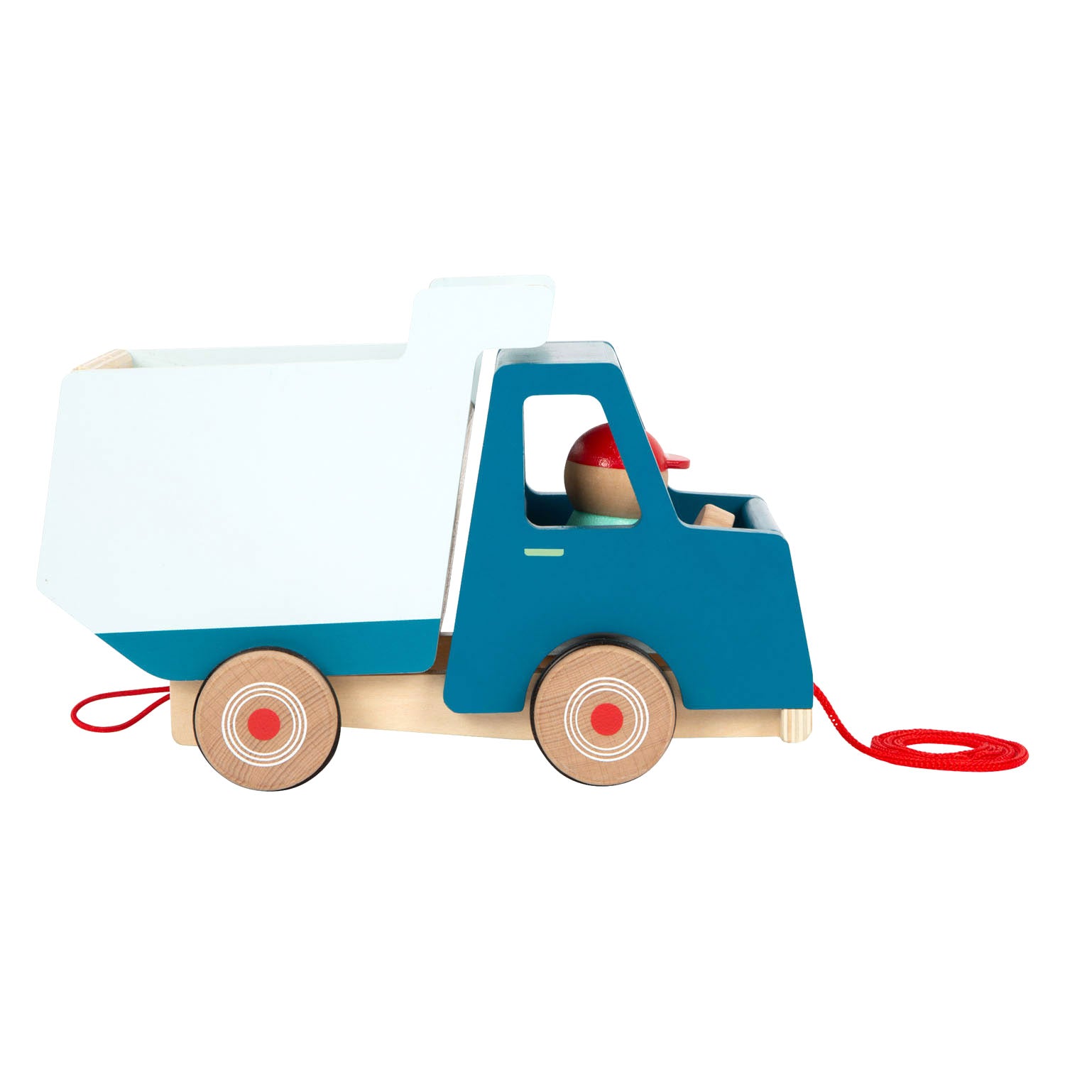 Small foot - wooden pull-along dump truck