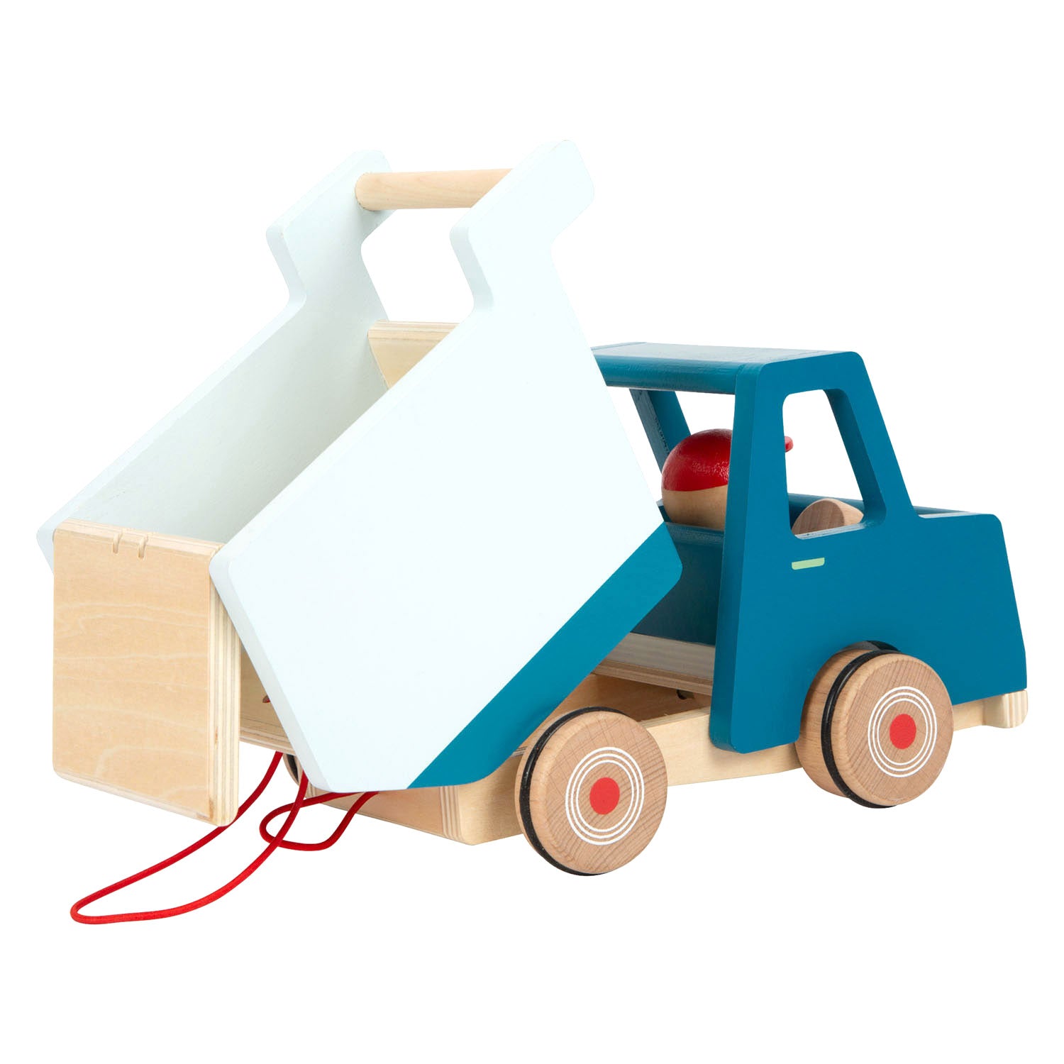 Small foot - wooden pull-along dump truck
