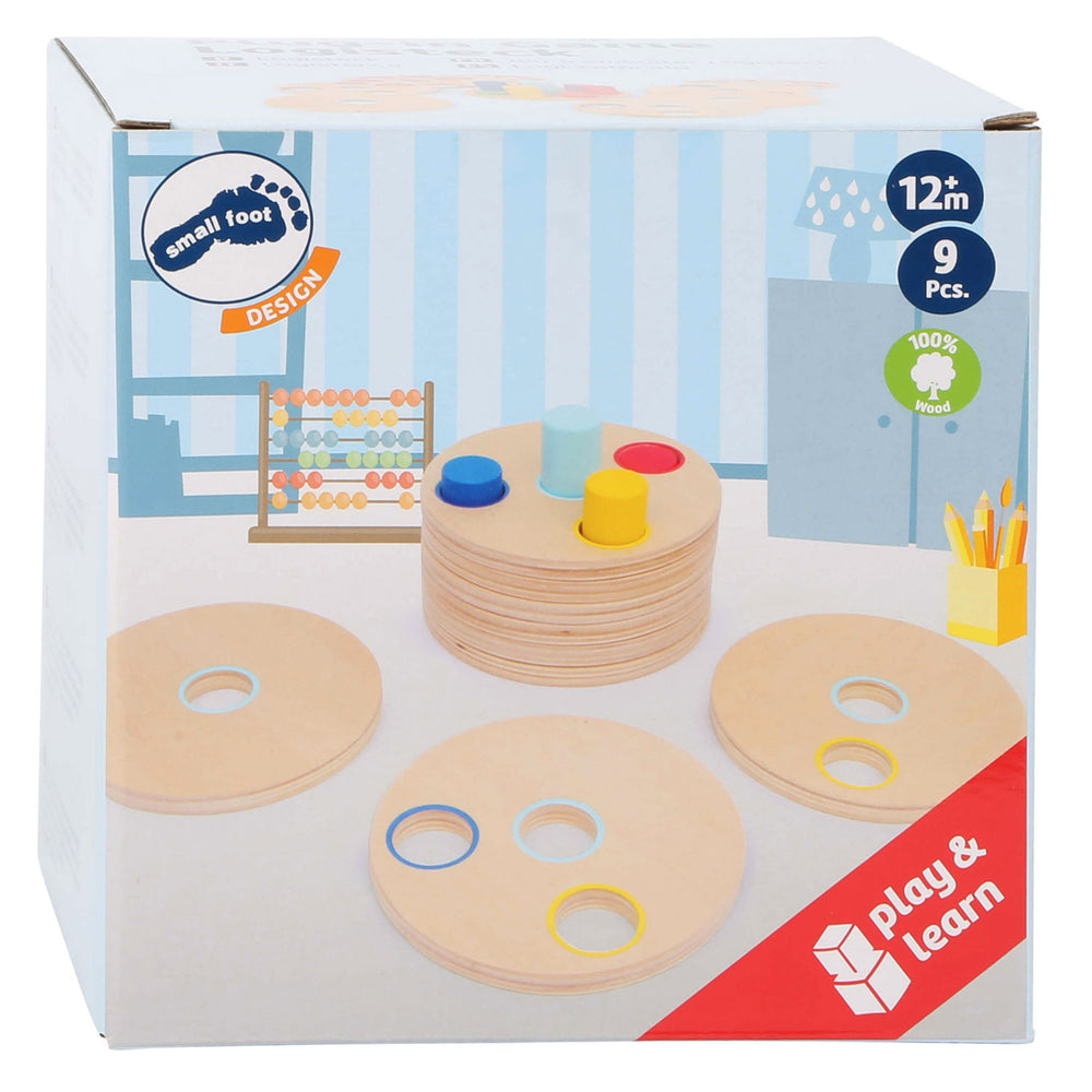 Small foot - Wooden stacking game Logisteck educational, 9 pcs.