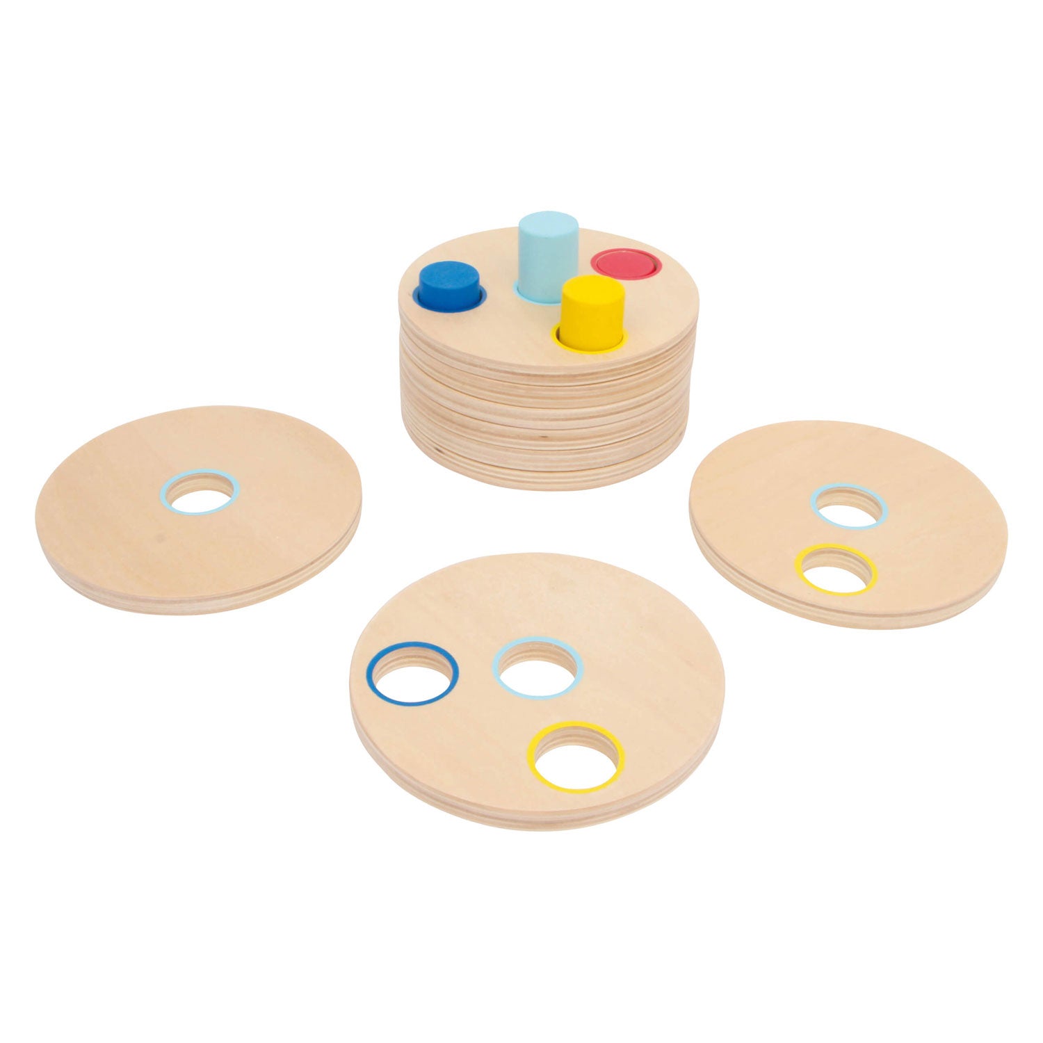 Small foot - Wooden stacking game Logisteck educational, 9 pcs.