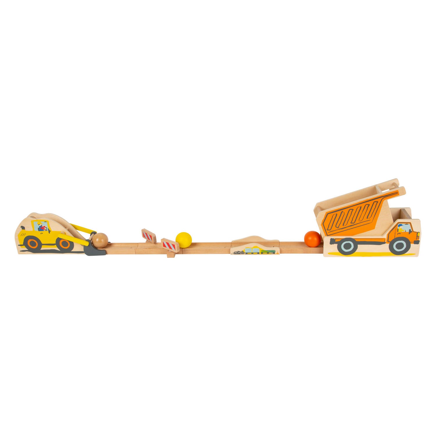 Small foot - houten knikkerbaan junior bouwplaats, 10dlg.