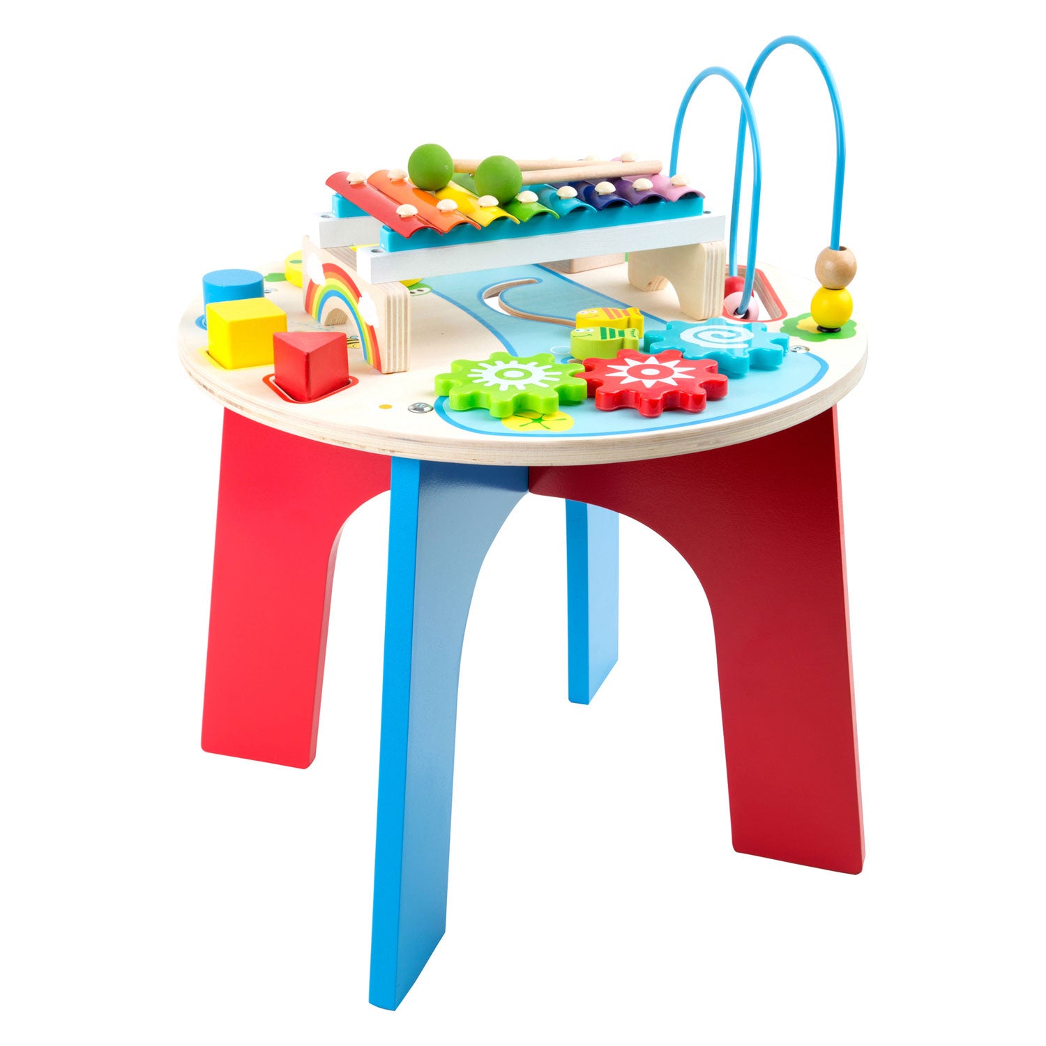 Small foot - houten activiteiten en muziektafel 2in1