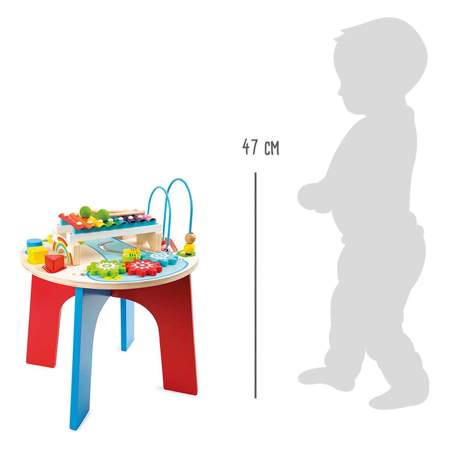 Small foot - houten activiteiten en muziektafel 2in1