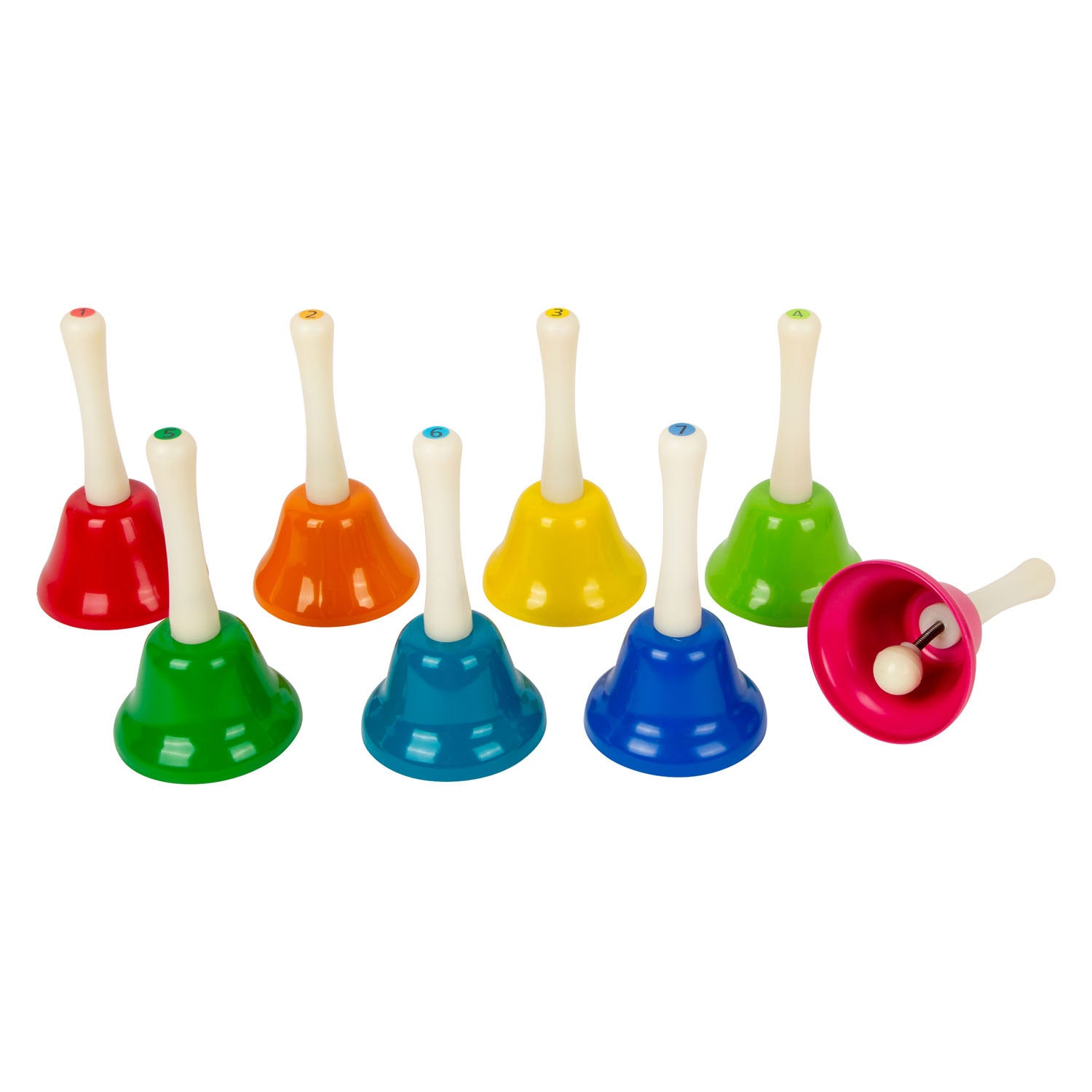 Small foot - gekleurde handbellen, set van 8