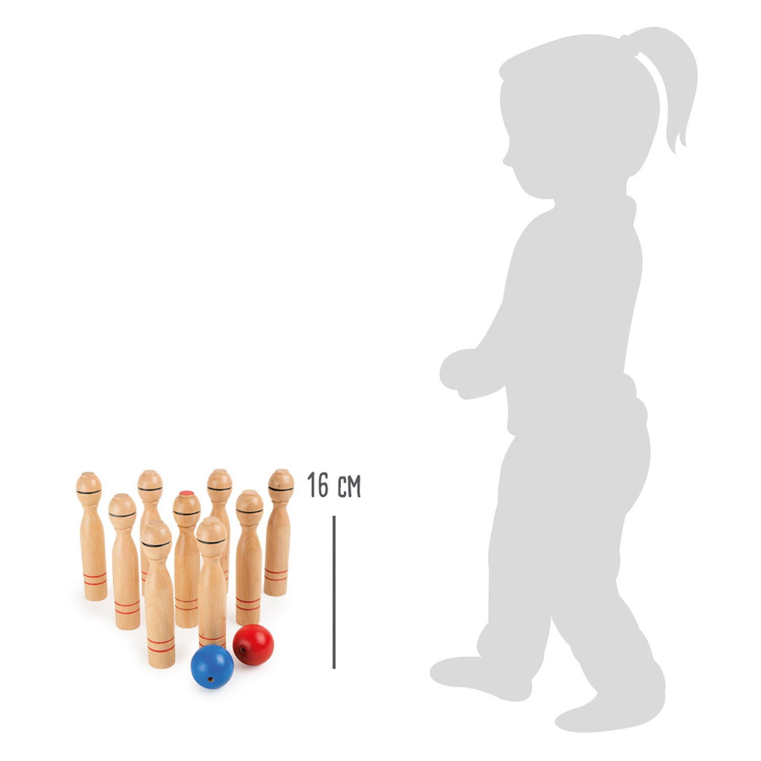 Small foot - wooden skittles game, 11 pieces