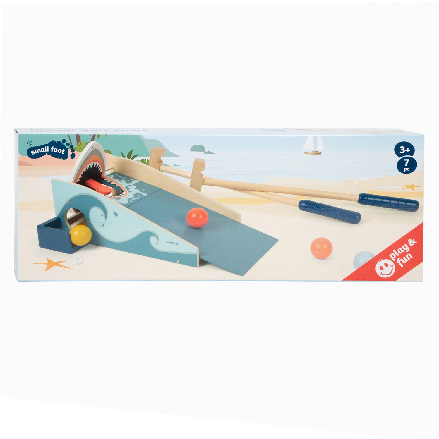 Small Foot Houten Minigolf Haaienaanval, 7dlg.