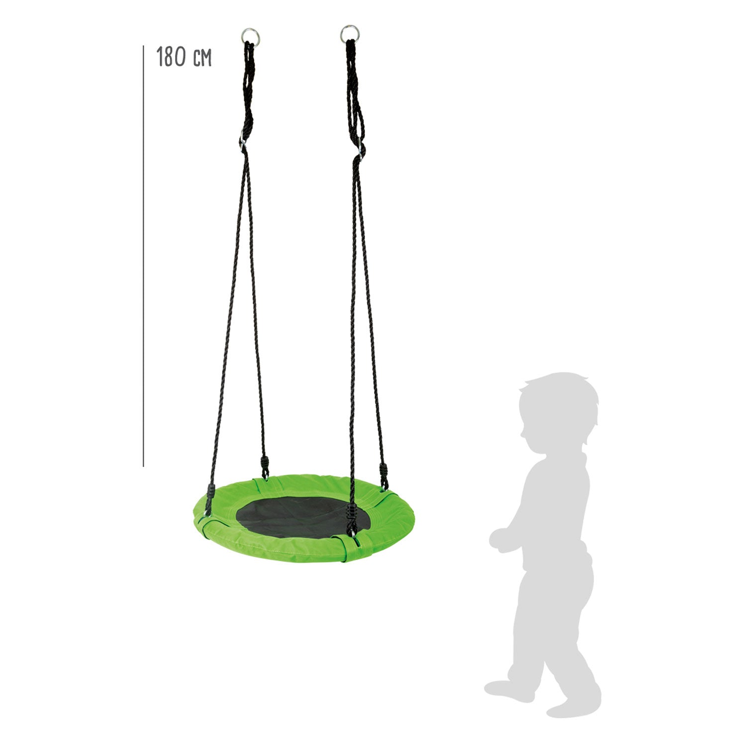 Kleine voet - nestschommel groen, 62cm