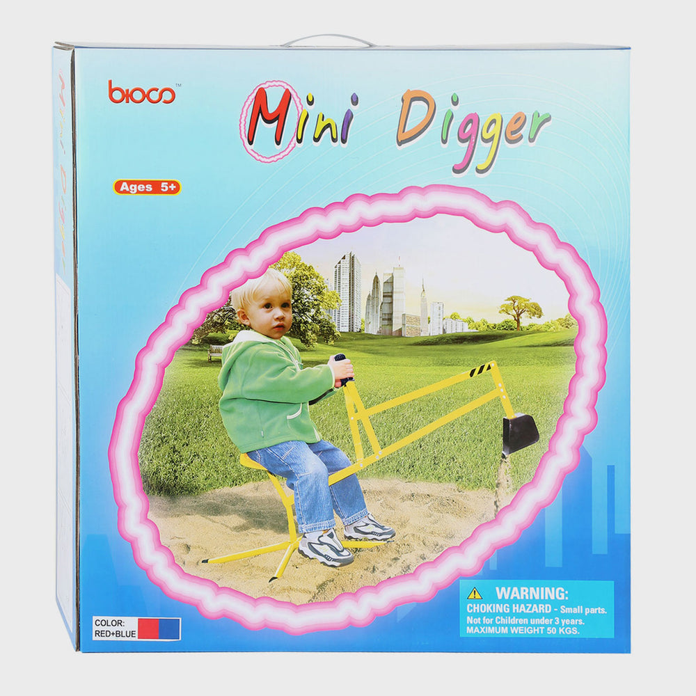 Small Foot Metal Excavator Blue Red