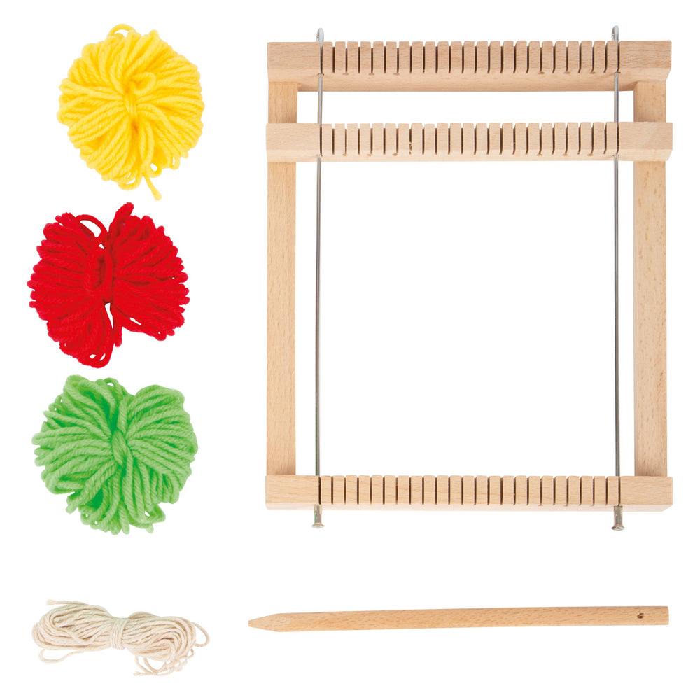 Small foot - Wooden weaving loom compact, 6-piece.