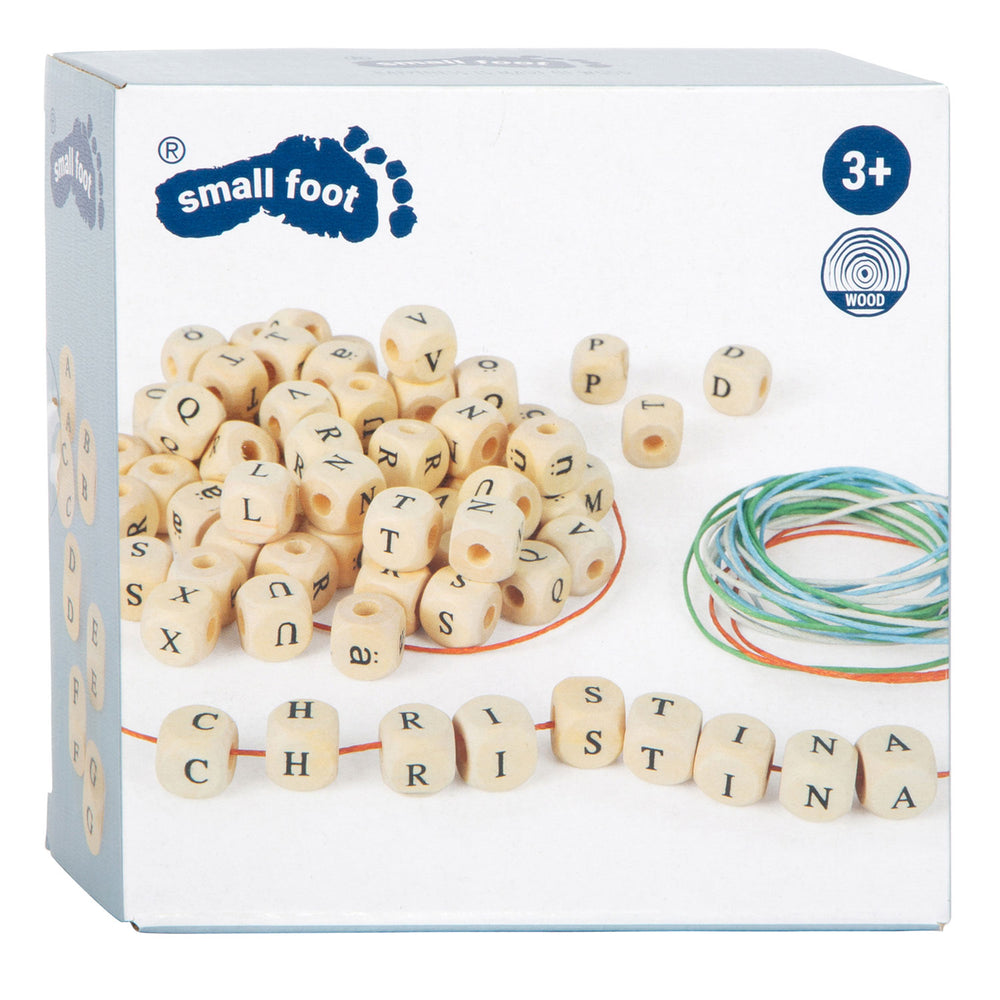 Small foot - houten letterkralen kettingen maken, 300 kralen