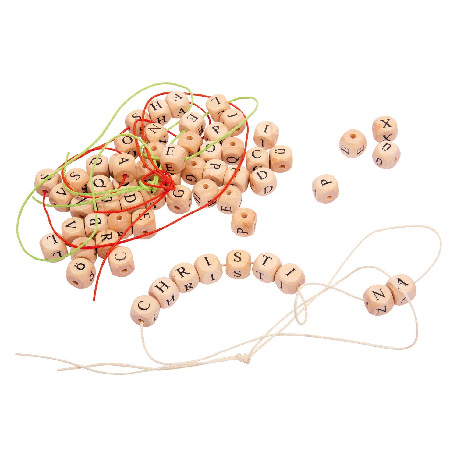 Small Foot - Houten Letterkralen Kettingen Maken, 300 Kralen