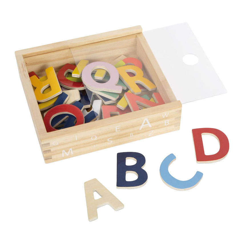 Small Foot - Wooden Magnetic Letters Colour, 37pcs.