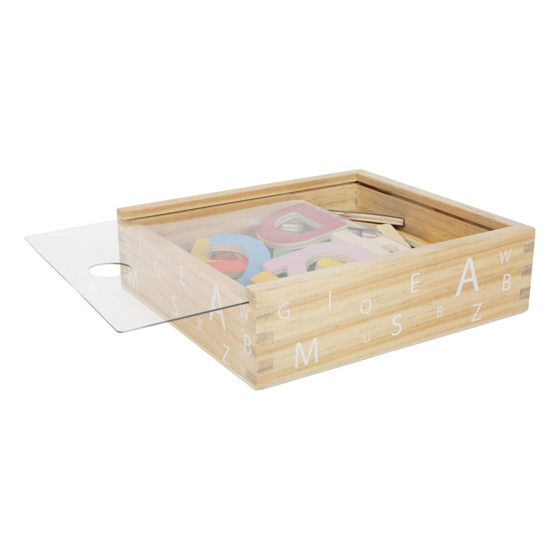 Small Foot - Wooden Magnetic Letters Colour, 37pcs.