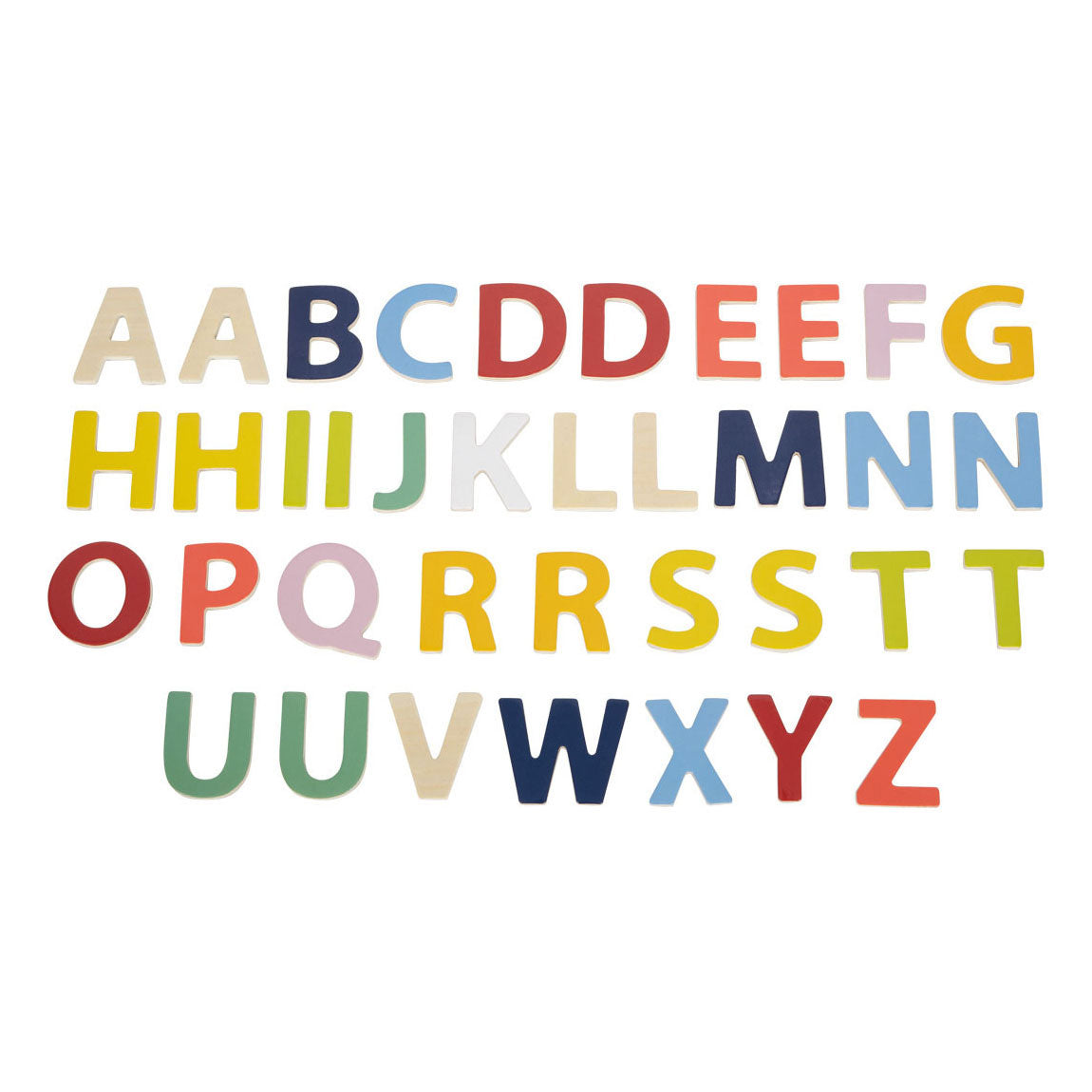 Small Foot - Wooden Magnetic Letters Colour, 37pcs.