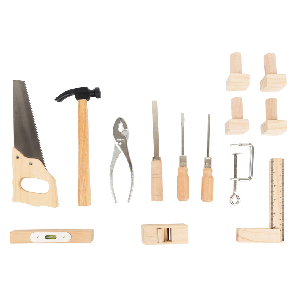 Small foot - wooden toy workbench blue with accessories