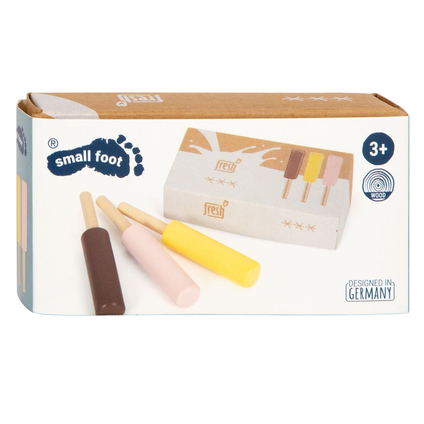 Small foot - wooden ice cream, 3-piece.