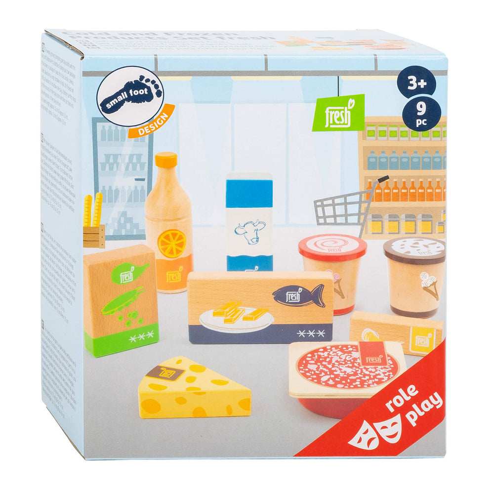 Small foot - wooden play food cold and frozen products, 9 pcs.
