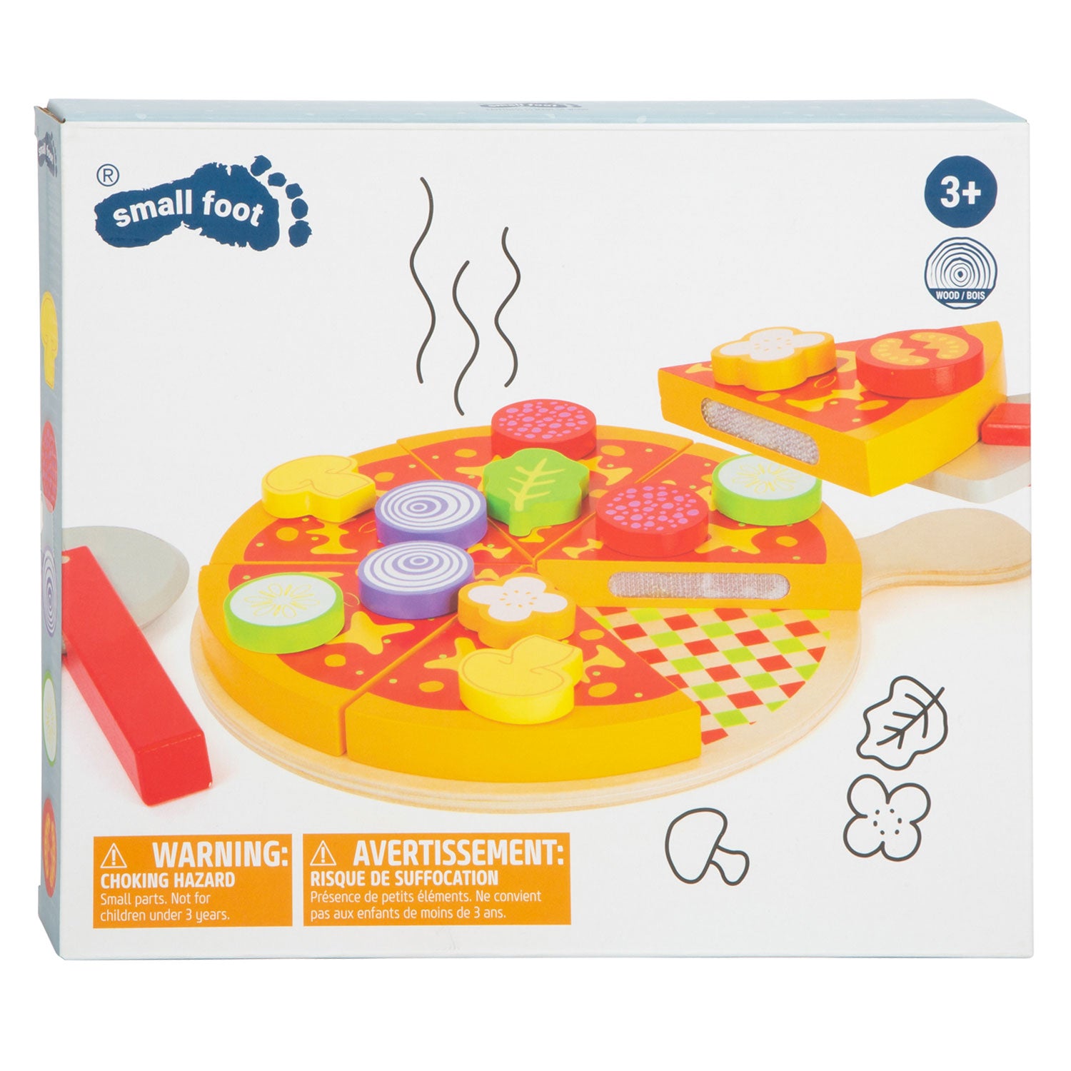 Small Foot Houten Snijen Speeleten Pizzaset, 21dlg.