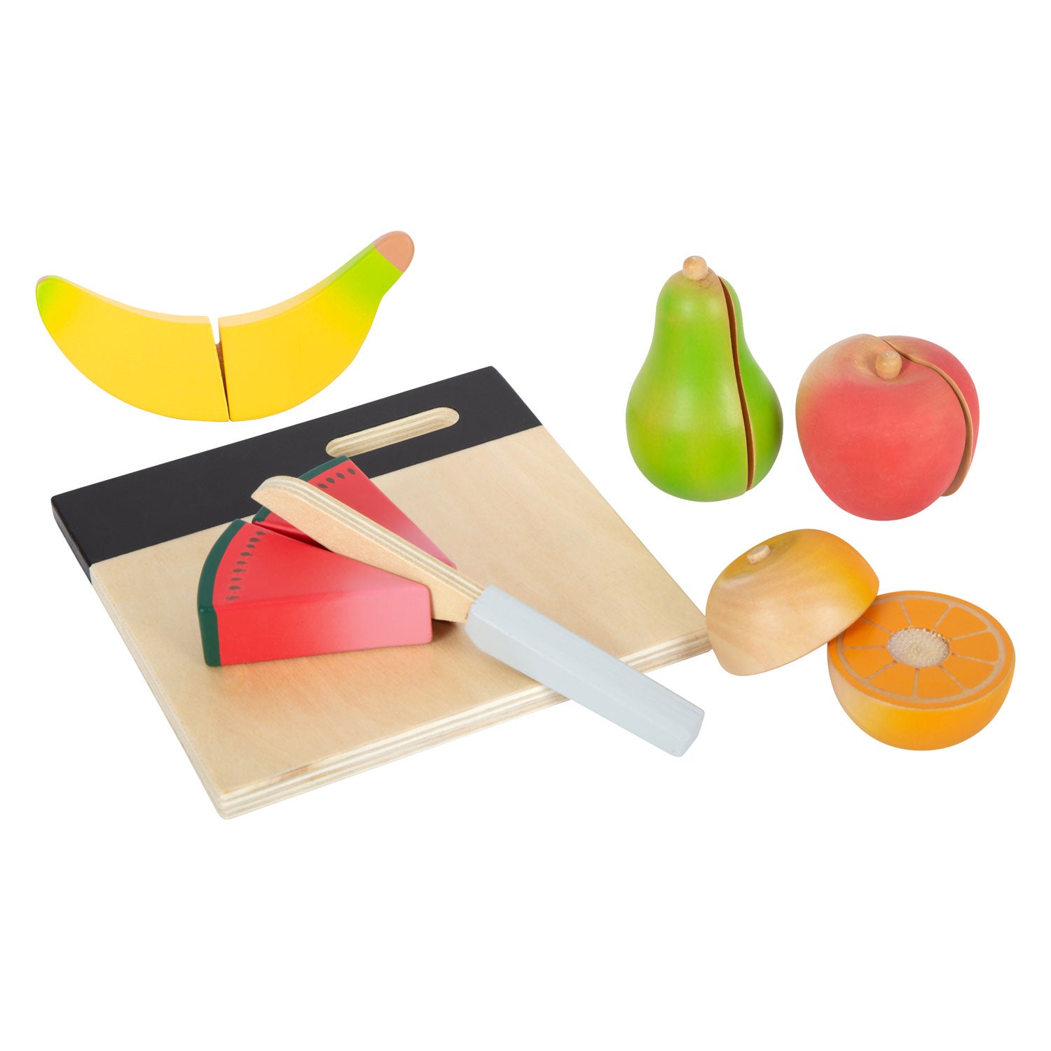 Small foot - wooden cutting and play food fruit set, 13 pieces.