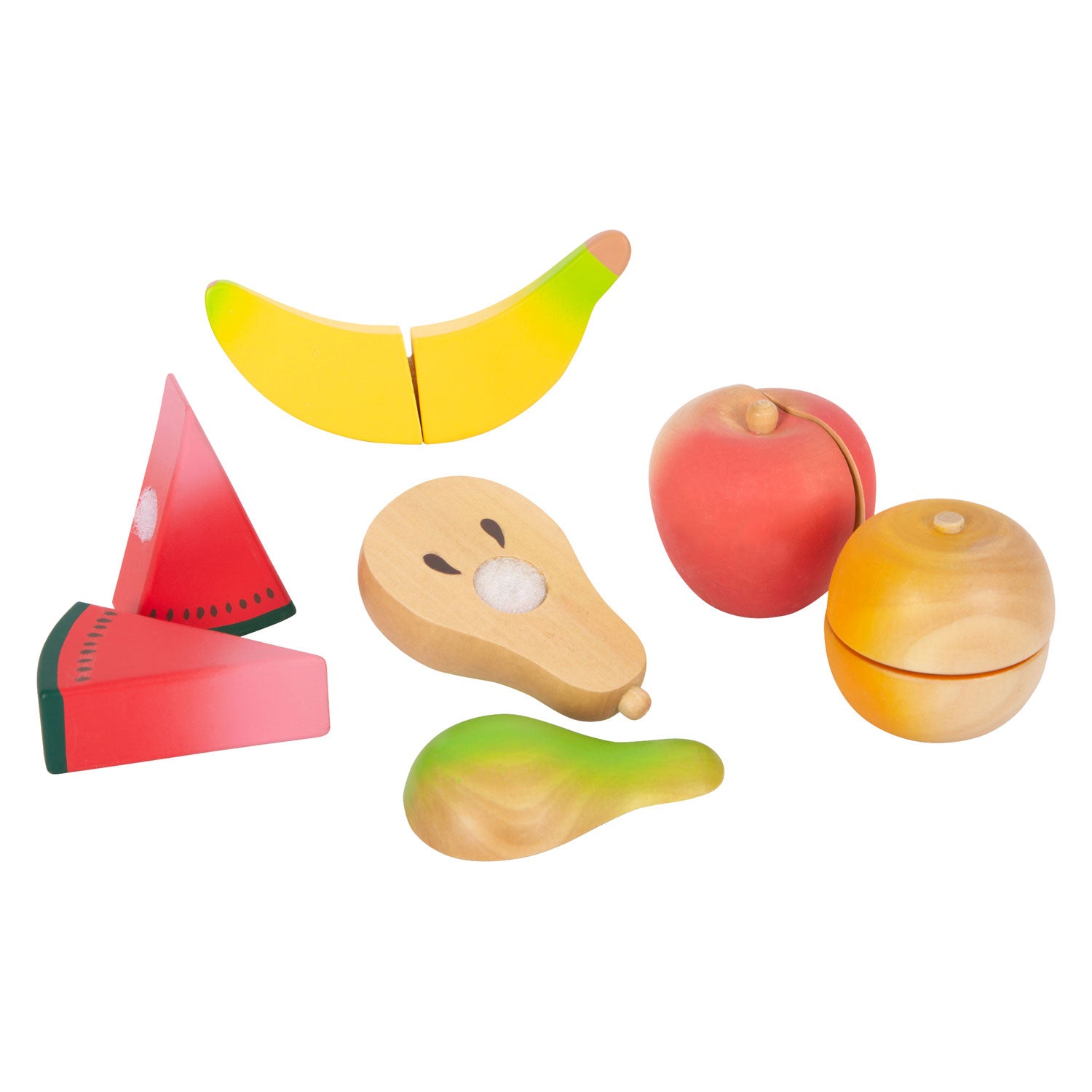 Small foot - wooden cutting and play food fruit set, 13 pieces.