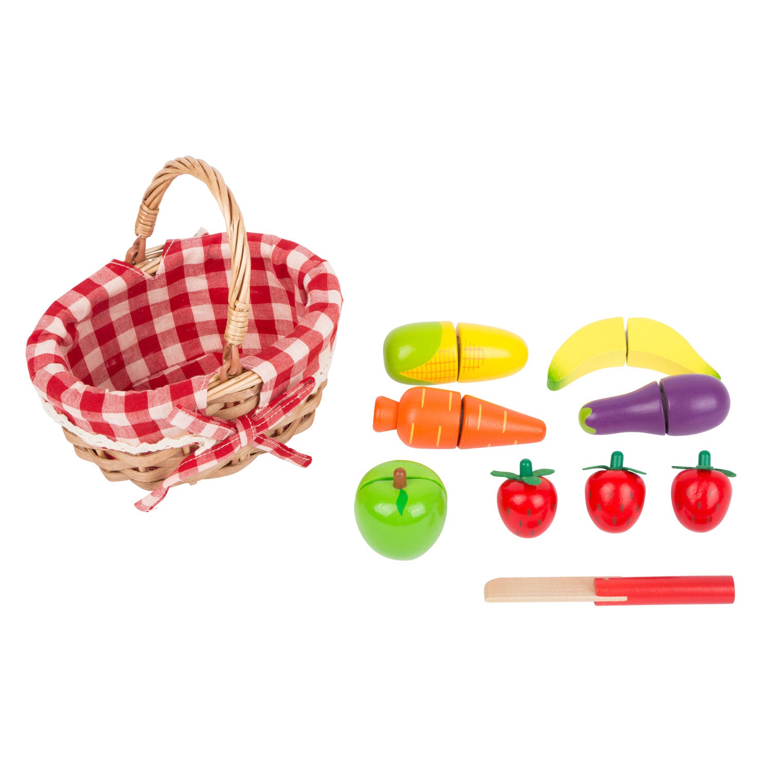 Small Foot Houten Picknickmand met Snijfruit, 15dlg.