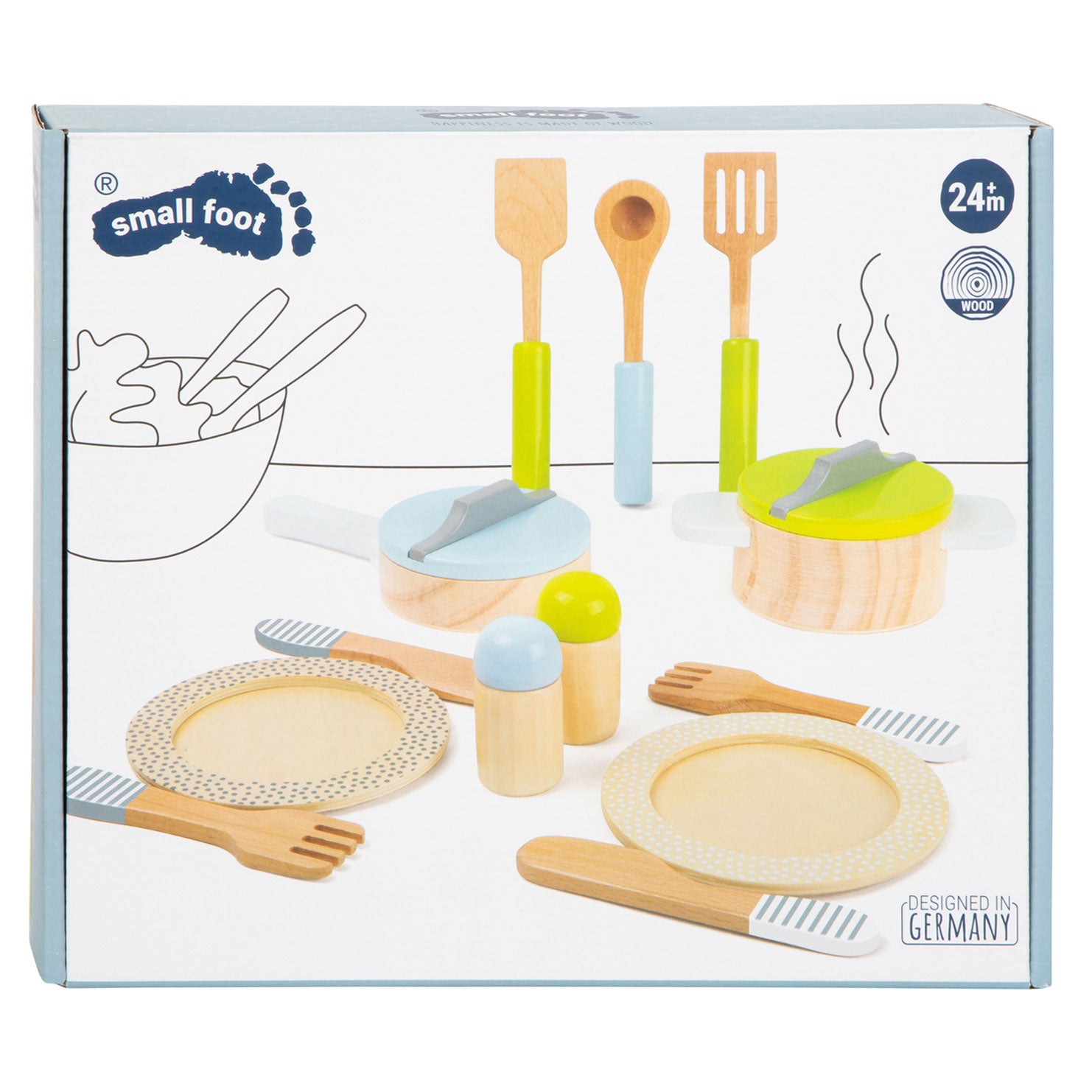 Small Foot Houten Kookgerij en Serviesset, 15dlg.