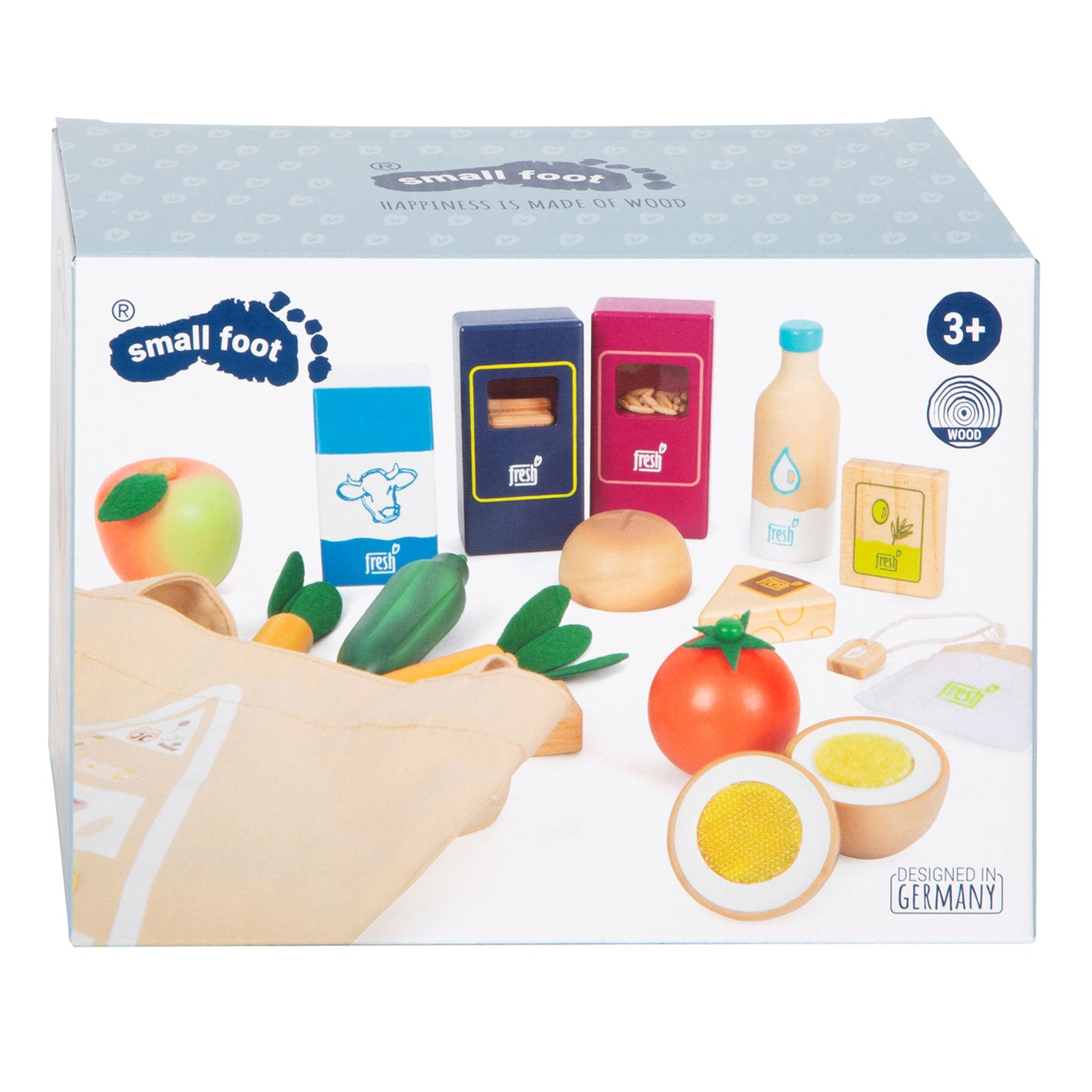 Small Foot Houten Speeleten Vegetarische Voedselset, 17dlg.