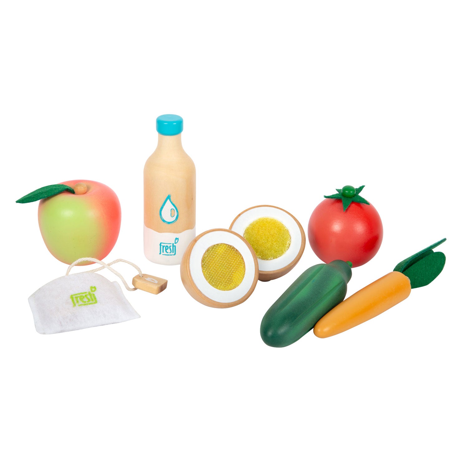 Small foot - wooden play food vegetarian food set, 17 pieces.