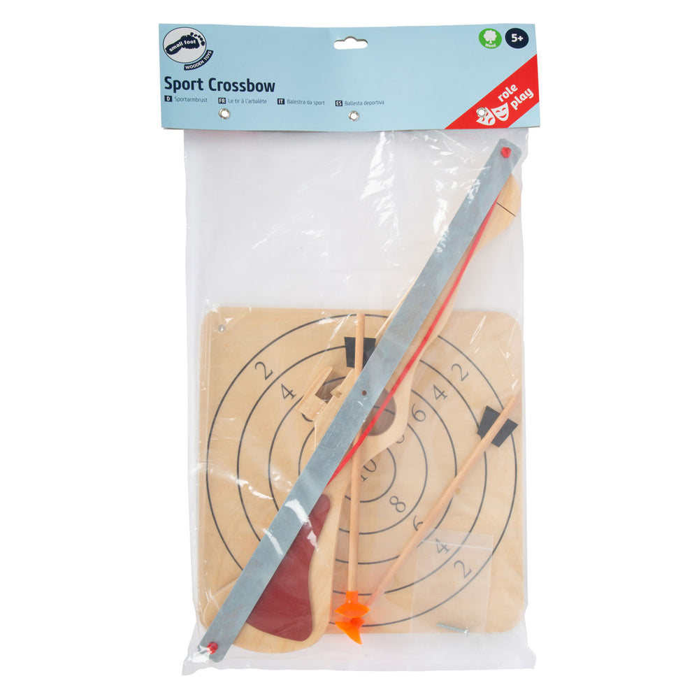 Small Foot - Wooden Sports Crossbow with Target, 4 pcs.