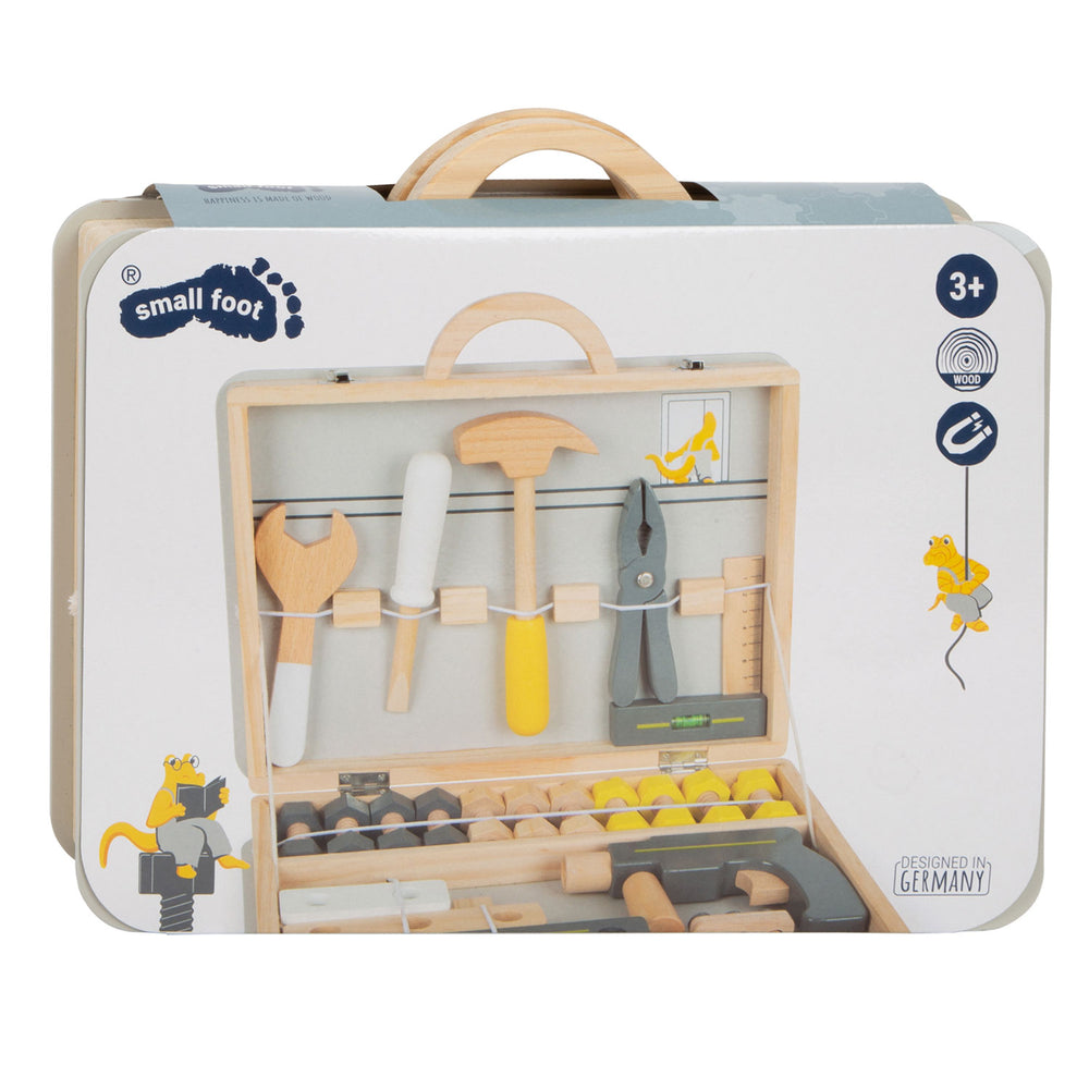 Small foot - wooden toolbox miniwob, 44 pcs,