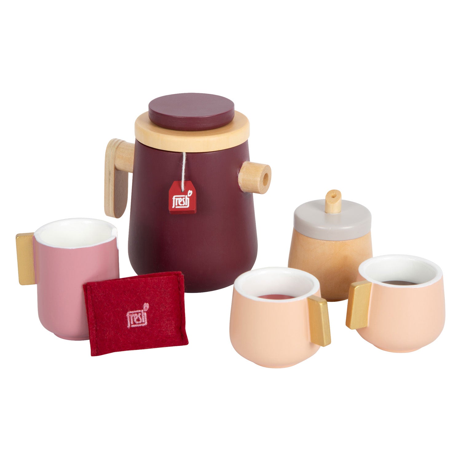 Small foot - wooden coffee and tea set tasty, 16 pcs.