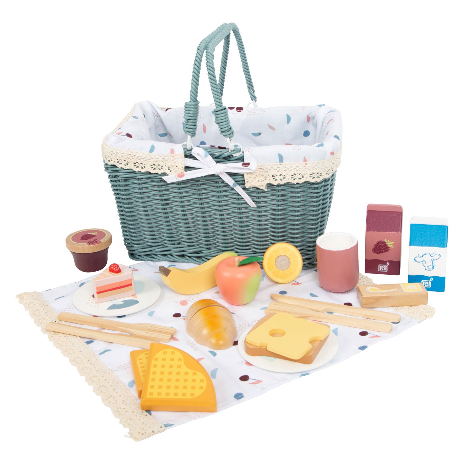 Small Foot Picknickset met Houten Speeleten Lekker, 26dlg.