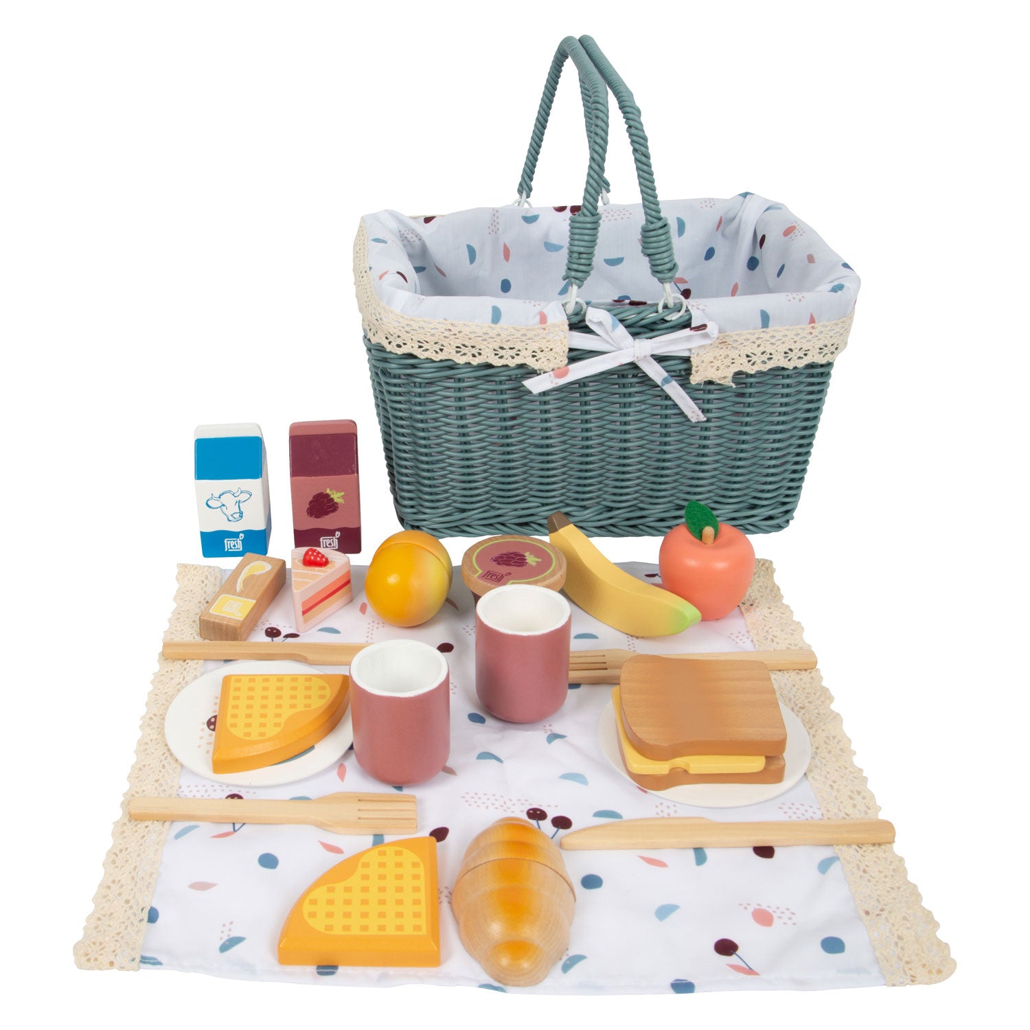 Small Foot Picknickset met Houten Speeleten Lekker, 26dlg.
