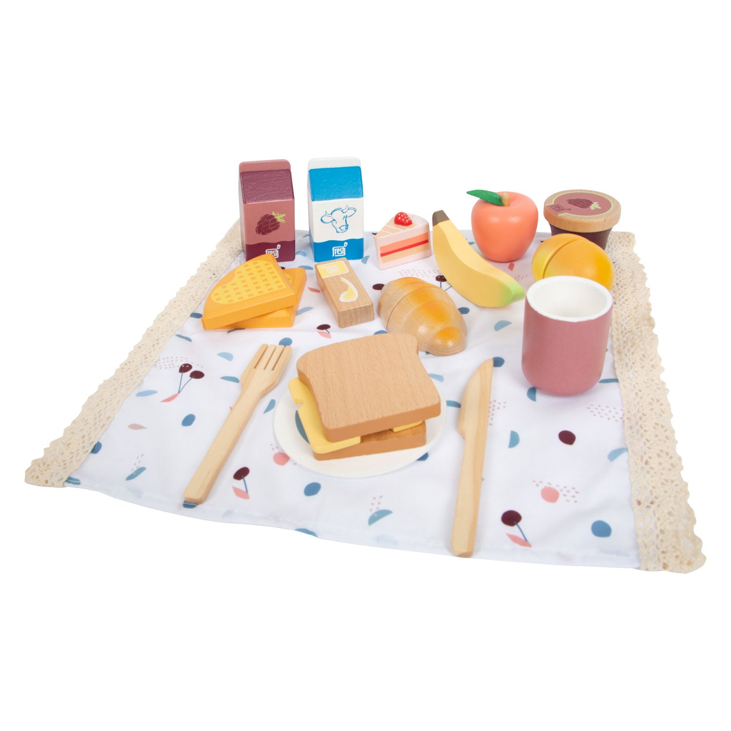 Small Foot Picknickset met Houten Speeleten Lekker, 26dlg.