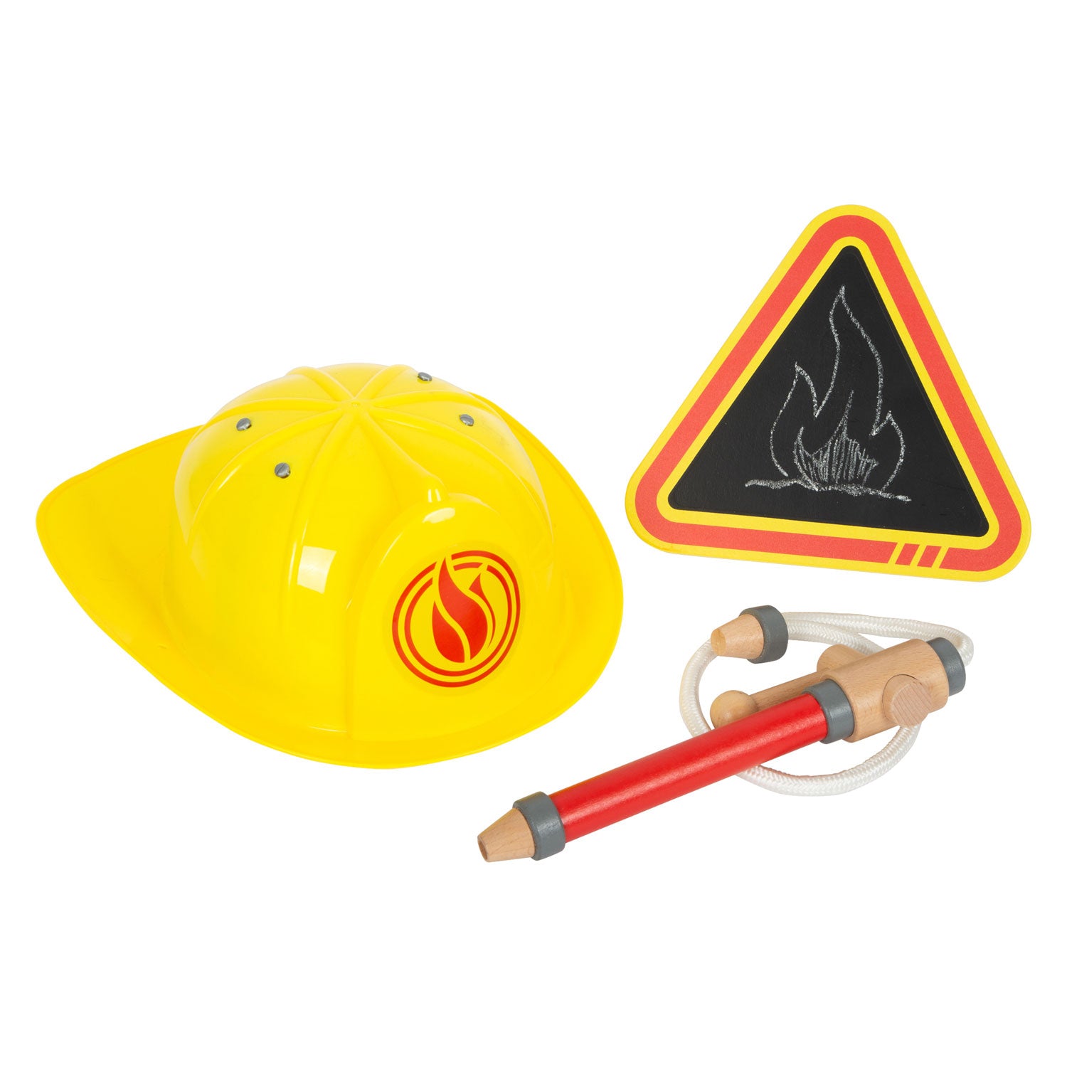 Small foot - firefighter backpack with wooden firefighter accessories, 8-pc.