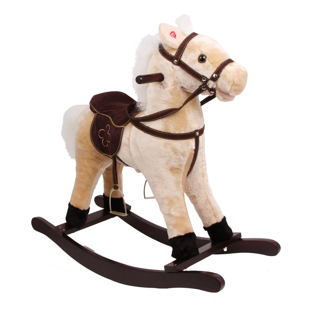 Small foot - wooden rocking horse plush shaggy
