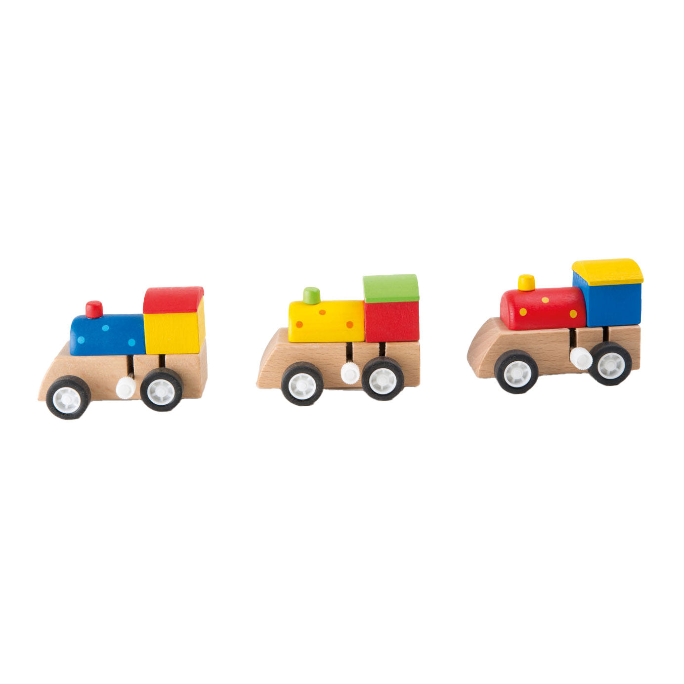 Small foot - wooden wind-up train, per piece