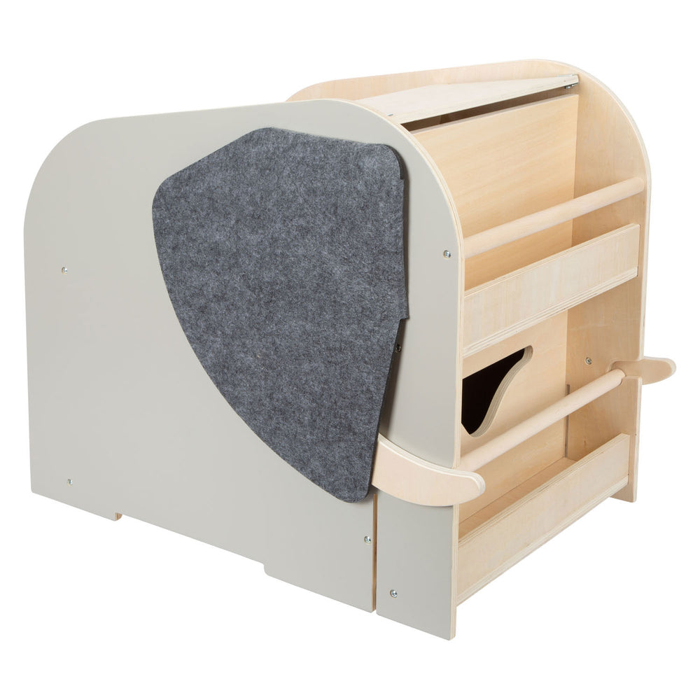 Small foot - Wooden toy box elephant on wheels with seat