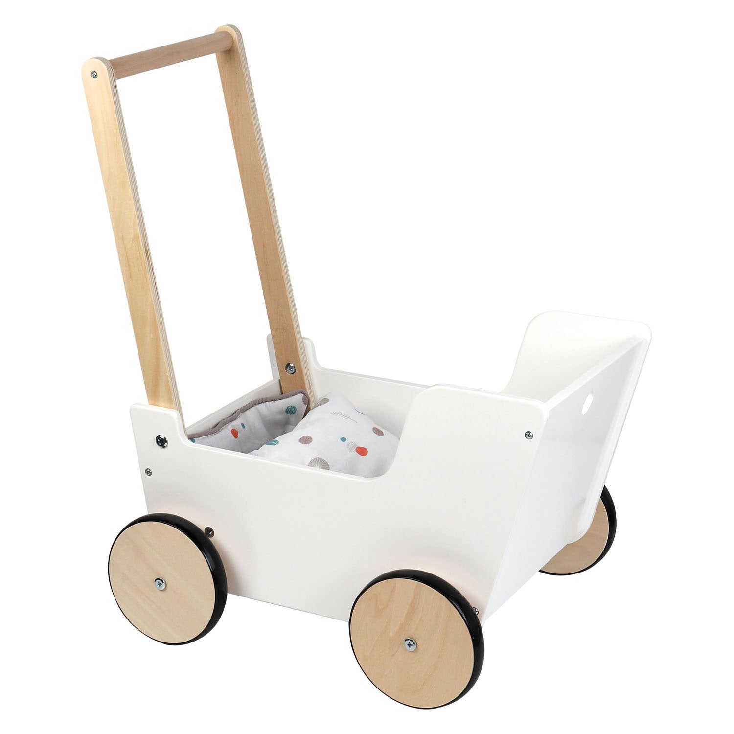 Small foot - houten duwpoppenwagen klein knoopje