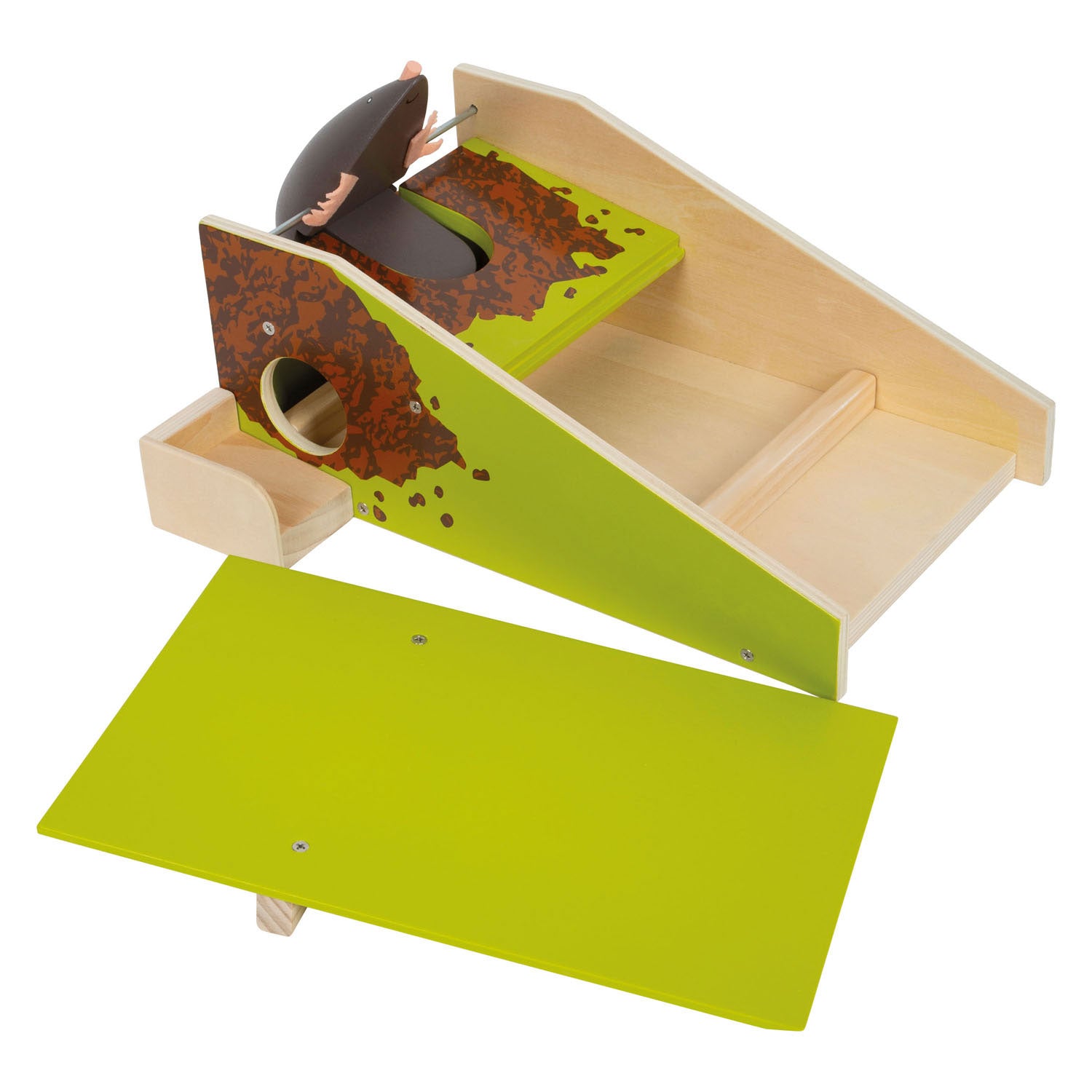 Small foot houten minigolfset - kinderspel met mol thema, educatief speelgoed.