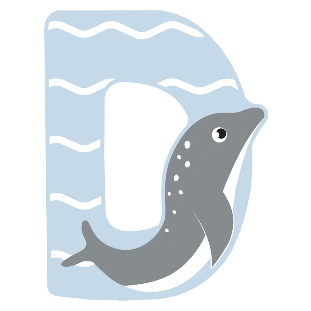 Kleine voet - houten dieren kinderletter - d