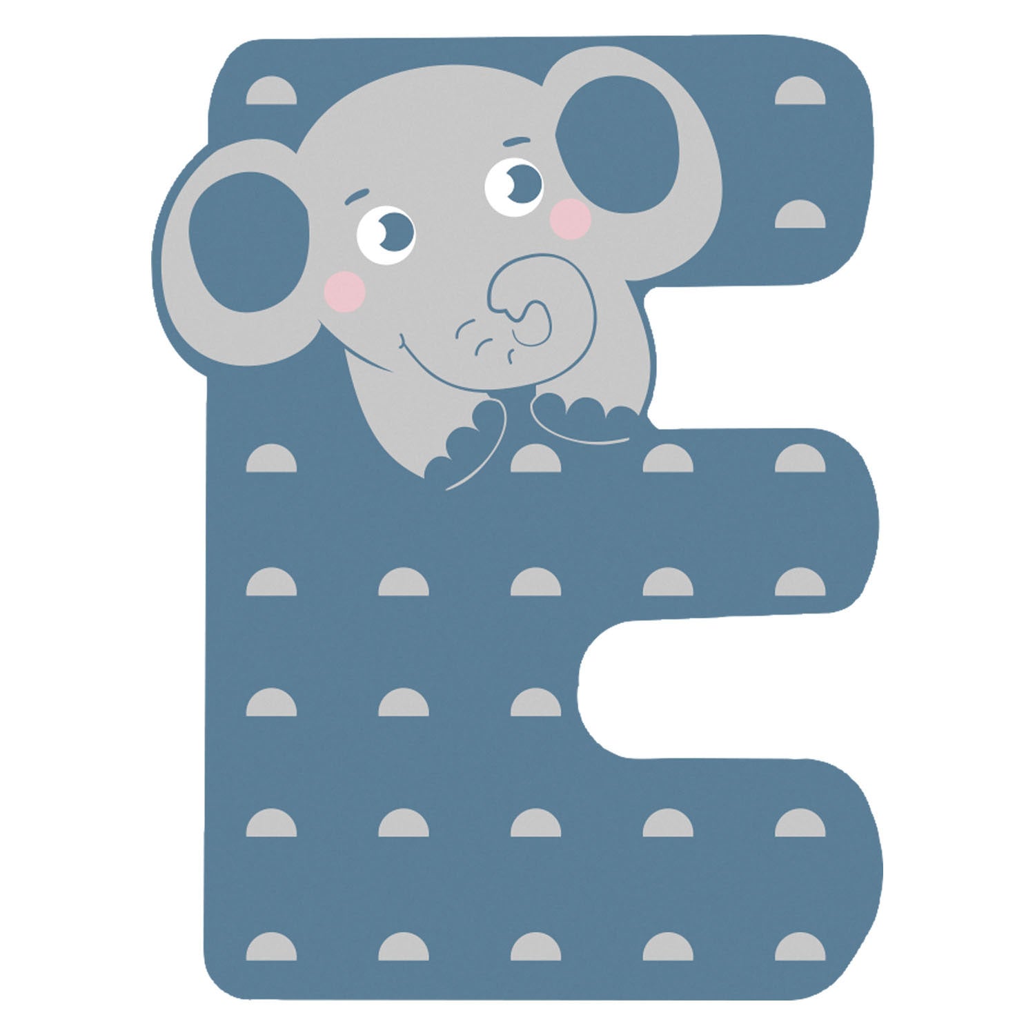 Kleine voet - houten dieren kinderletter - e