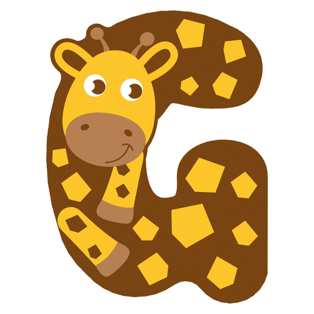 Kleine voet - houten dieren kinderletter - g
