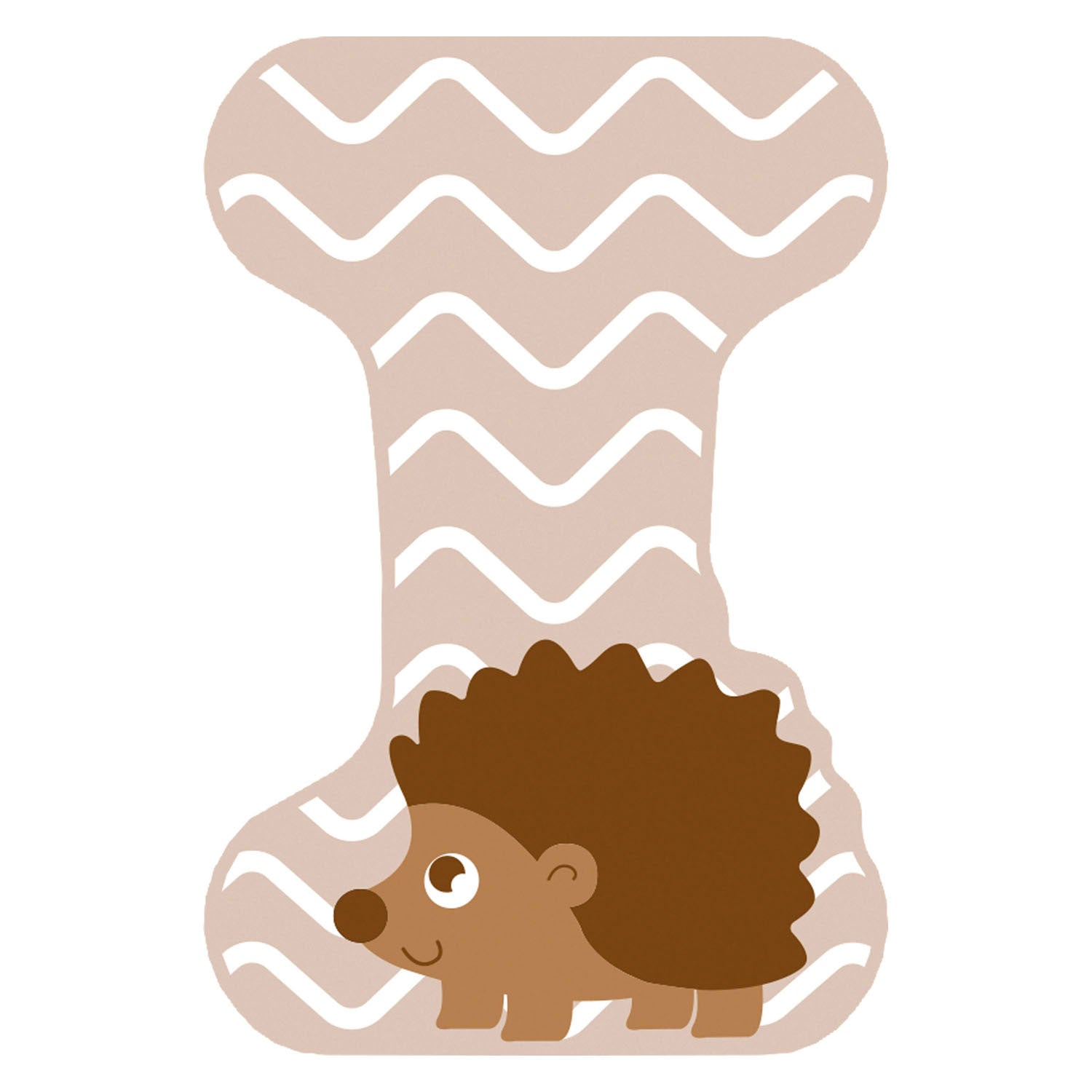 Kleine voet - houten dieren kinderletter - i
