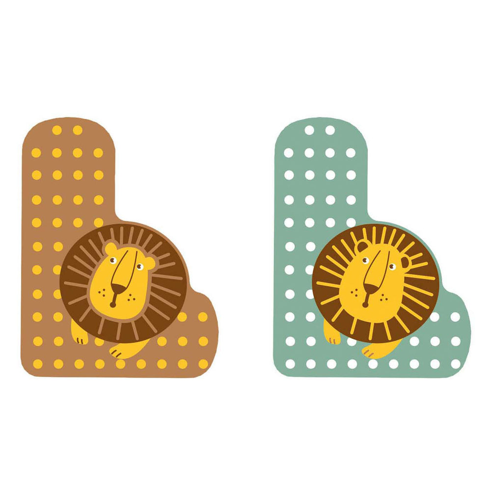 Kleine voet - houten dieren kinderletter - l