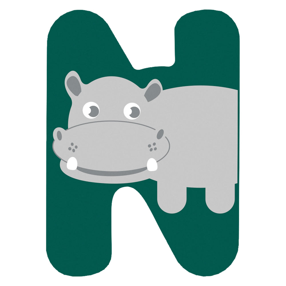 Kleine voet - houten dieren kinderletter - n