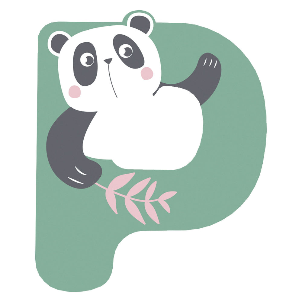 Kleine voet - houten dieren kinderletter - p