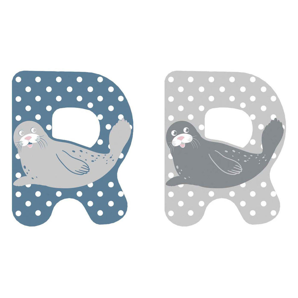 Kleine voet - houten dieren kinderletter - r