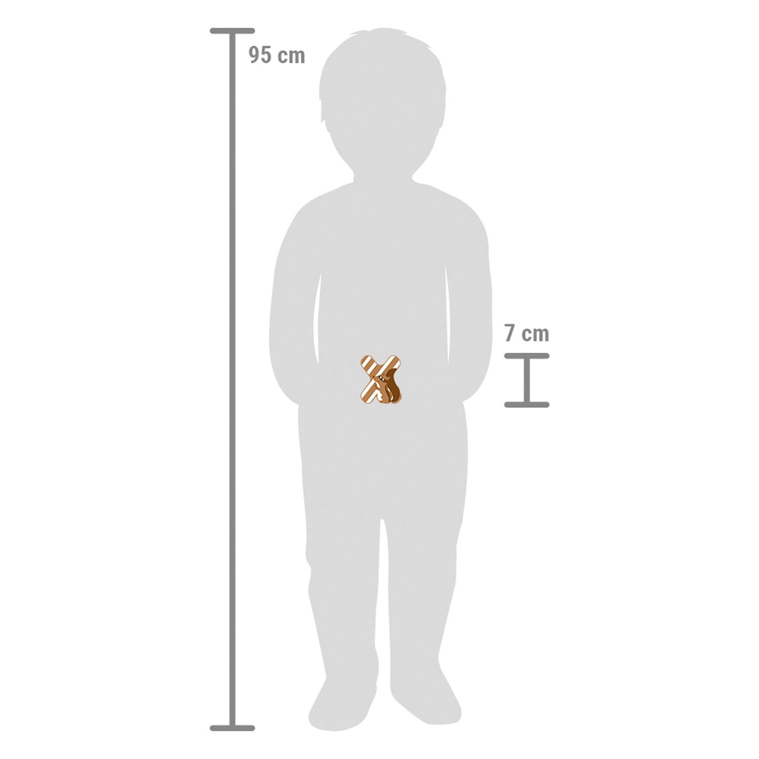 Kleine voet - houten dieren kinderletter - x